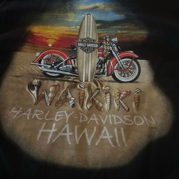 Harley-Davidson Waikiki Beach Hawaii T-Shirt 3XL - Picture 5 of 7
